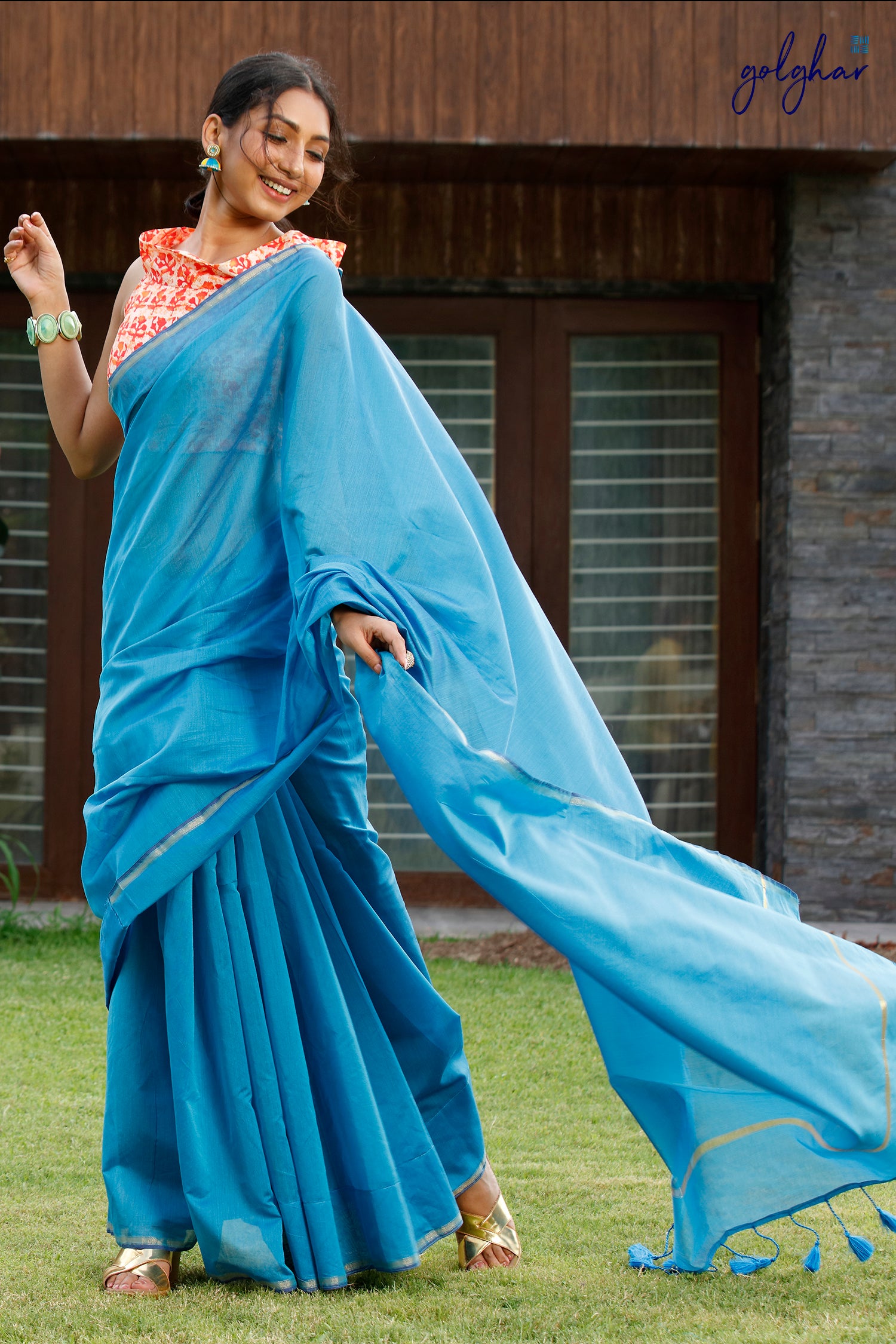 Bleu de France (Saree)