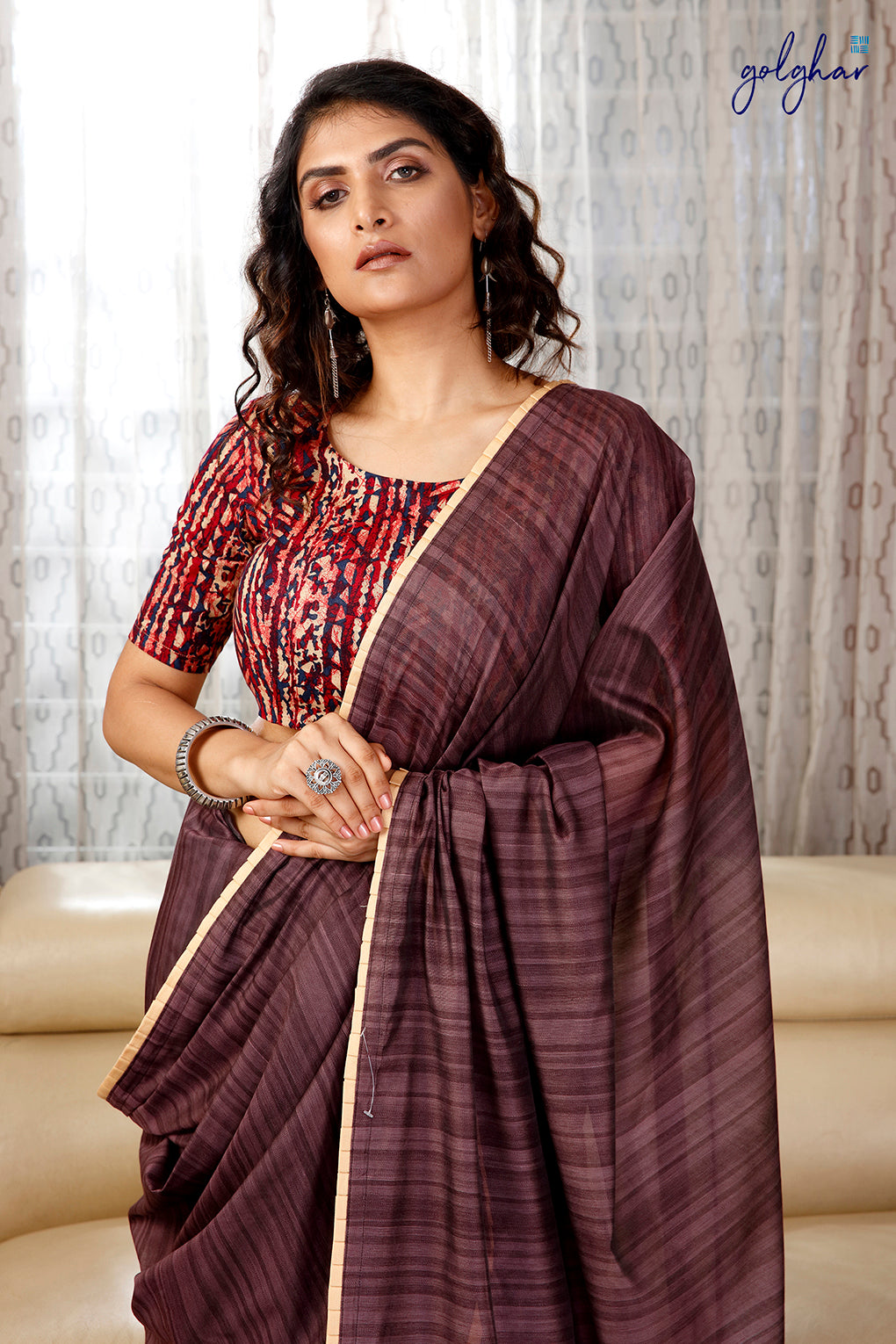 Shades of Plum (Saree)
