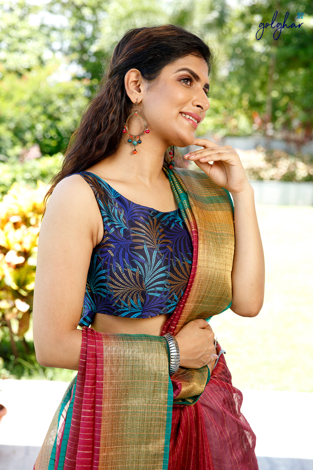 Mauvish Crimson (Saree)