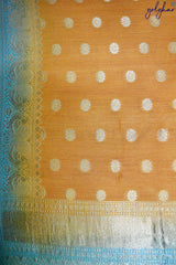 Banarasi Moonga Silk Saree with Dot Buta