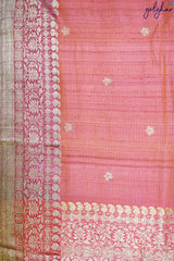 Desi Tussar Maroon Pure Silk Handloom Saree