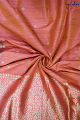 Desi Tussar Maroon Pure Silk Handloom Saree