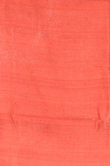 Matka Silk Rust Handloom Kadhua Weave Saree