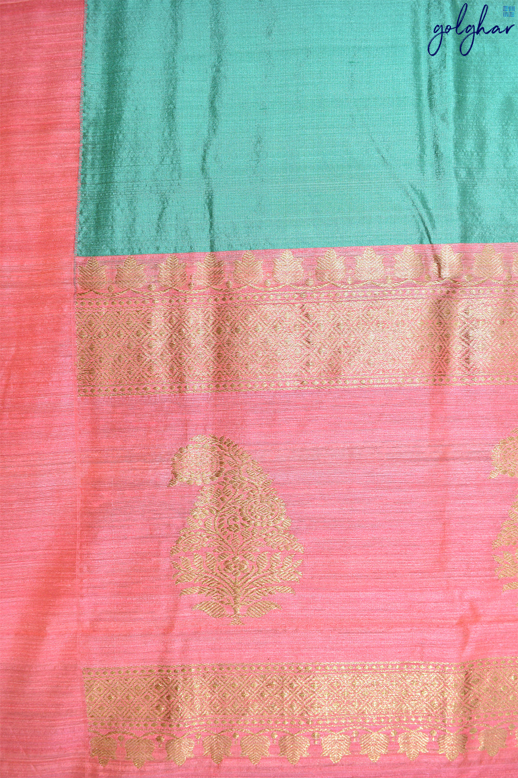 Kadhua Weave Katan Silk Sea Green Handloom Banarasi Saree