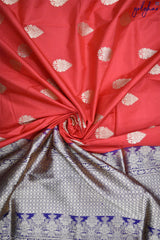 Kadhua Weave Katan Silk Blood Red Handloom Banarasi Saree